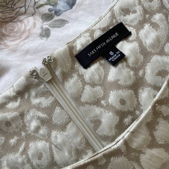 Textured textile Saks off Fifth Avenue Discreet Leopard Print dress - Picture 3 of 5